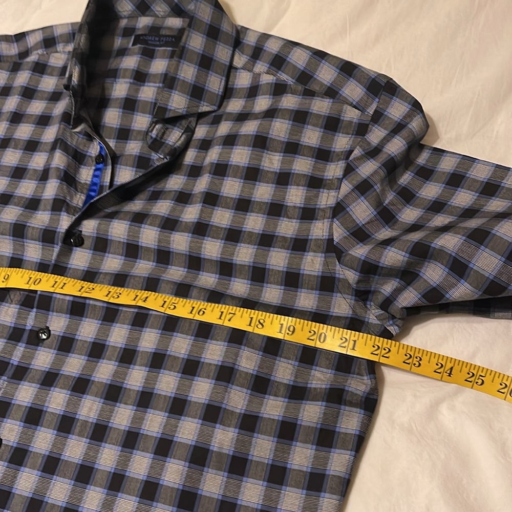 ANDREW FEZZA Button Down Shirt. Size 16- 16 1/2. 34/35 sleeve - Picture 10 of 11